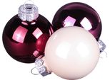 Baubles Per Albero Di Natale In Vetro Berry Mix Ø6Cm 24 Pz, Decorazione Albero Di Natale Vintage Elegante