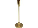 Portacandele Dorato In Metallo Candele A Bastoncino Decorazione Natalizia H26Cm