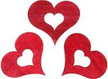Cuore Di Legno Rosso Decorazione Spargere Decorazione Tavolo Matrimonio 72 Pezzi 4Cm