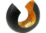 Portacandele Elegance In Oro Nero - Moderna Decorazione Da Tavolo In Metallo - Illuminazione D'atmosfera Per Un'atmosfera Accogliente - 19X11X17Cm