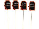 Tassello Per La Decorazione Del Ritorno A Scuola "Endlich Schulkind"" In Legno 7×5,5 Cm 16 Pz - Decorazione Per Il Ritorno A Scuola Per La Decorazione Della Tavola E Dei Fiori"