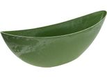 Barca In Plastica Verde 55,5 Cm X 14,5 Cm - Decorazione Floreale Davanzale Giardino