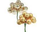 Bacche Natalizie A Specchio In Misto Oro, Lucide E Opache, 25 Mm, 140 Pezzi, Decorazioni Per Corone D'avvento E Composizioni Floreali