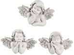 Decorazione Angelo Grigio Per Tomba Vintage Polyresin 7,5×5 Cm Set Da 6 Decorazione Per Tomba, 6 Pezzi
