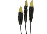 Piume Decorative Artigianali Oro Nero 12-14Cm 72 Pezzi Decorazione Gioielli Carnevale