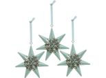 Decorazione Natalizia A Ciondolo Stelle Menta Set Di 4 Riflettenti Per Albero Di Natale E Ghirlanda Di Porte