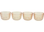 Portacandele In Vetro Lanterna Vintage Arancione Ø8Cm H5Cm Set Di 4 Portacandele Decorazione Casa