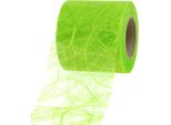 Nastro Artigianale In Tessuto Non Tessuto Sizoweb 8Cm X 25M Verde Mela Nastro Decorativo Per Primavera, Confezioni Regalo, Decorazioni