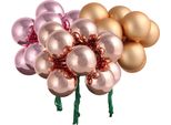Decorazioni Natalizie Specchio Bacche Vetro Rosa Albicocca Ø25Mm 140 Pz Baubles Decorativi