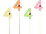 Spilli Decorativi Con Numeri Per Compleanni Spilli Decorativi Con Fiori In Legno 16 Pezzi 27,5 Cm, 16 Pezzi