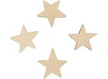 Decorazione A Spruzzo Stelle Di Legno Natura Natale Ø4Cm 24 Pz Decorazione Stelle