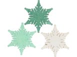 Decorazione Natalizia A Pioggia Stelle Di Legno Verde Bianco 4Cm, 72 Pezzi, Decorazione Da Tavolo Decorazione Artigianale Viana