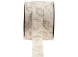Nastro Decorativo Nautico In Cotone Crema Conchiglie 25Mm 15M Nastro Regalo Decorazione Mare