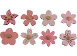 Fiori Di Legno Rosa Decorazione Da Appendere Decorazione Estiva 4,5 Cm 24 Pezzi, 24 Pezzi