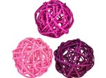 Palline In Rattan Ø5Cm Set 24 Pezzi Rosa Chiaro Rosa Viola Decorazione Matrimonio Fai Da Te Decorazione Tavola