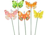 Decorazioni Floreali A Forma Di Farfalla In Legno Per Giardino E Balcone, Primavera, 7,5 Cm, Colorate, 16 Pezzi, 16 Pezzi
