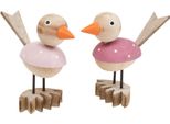 Uccello In Legno Figura Decorativa Primavera Decorazione Finestra Rosa 15Cm Set Di 2 Decorazione Tavolo Giardino