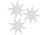 Stella Glitterata Bianca 10Cm 12Pz - Decorazione Natalizia, Decorazione Da Tavola, Decorazione Dell'albero Di Natale