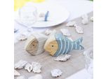 Decorazione Da Tavolo Pesce Di Legno Marittimo 15X8Cm Set Di 2 Pesci Decorativi Decorazione In Legno