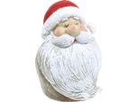 Figura Di Babbo Natale Decorazione Di Babbo Natale In Poliresina 15Cm Rosso Bianco Glitter Babbo Natale