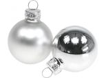 Baubles Natalizi In Vetro Argento Opaco E Lucido Ø4Cm Set Di 60 Decorazioni Per Albero Di Natale Decorazioni Festive
