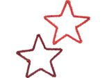 Set Di Decorazioni Per La Corona Dell'avvento Stelle Di Iuta Rosse Decorazioni Natalizie Festive 15Cm 8Pcs
