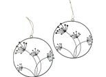 Anello Decorativo In Metallo Con Sagoma Di Fiore Per Decorazione Murale, 2 Pezzi