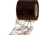 Nastro Decorativo In Tessuto Non Tessuto Marrone 8Cm X 25M Decorazione Autunnale Decorazione Da Tavolo Fibra Di Seta Rotolo