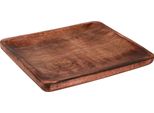 Vassoio In Legno Vassoio Decorativo Rettangolare Marrone Scuro Smaltato 30×25 Cm Rustico Elegante Versatile