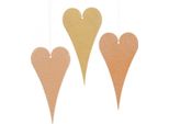 Cuori In Metallo Da Appendere, Decorazione Per Finestre, Matrimonio, Arancione/Giallo 15Cm Set Di 6
