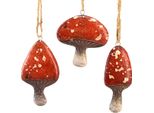 Incantevole Ciondolo A Forma Di Fungo Rosso Di 3 Cm - Decorazione Autunnale E Natalizia Con Cordino Di Iuta - Set Di 6