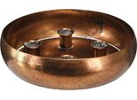 Portacandele In Bronzo Anticato Ø22Cm Per 4 Candele A Bastoncino Decorazione Da Tavola Vintage Avvento Natale