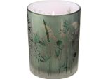 Lanterna Decorativa In Vetro Verde Bianco Con Motivo Prato 12,5 Cm Set 2, 2 Pezzi