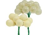Mini Baubles Natalizi Crema Mix 140Pz Opachi/Lucidi Decorazioni Per Albero Di Natale Ø20Mm Decorazioni Festive