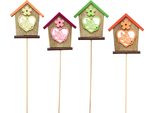 Spina Fiore Primavera Legno Decorativo Set 8,5 Cm Farfalla Fiore Decorazione Casa 12 Pezzi