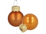Mini Natale Baubles Vetro Arancione 2Cm 44Pcs Albero Di Natale Decorazioni Decorazione