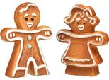 Figurine Di Pan Di Zenzero Decorazione Natalizia Uomo E Donna Di Pan Di Zenzero In Ceramica, 6 Pezzi