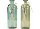 Bottiglia Decorazione Vetro Vaso Kauri Conchiglie Marittimo Vintage H26Cm Set Di 2, 2 Pezzi