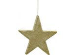 Decorazione Natalizia Ciondolo Stella Oro Glitter 30Cm Set Di 2 - Decorazione Finestra E Porta Per L'avvento