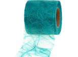 Nastro In Tessuto Non Tessuto 8Cm X 25M Turchese - Nastro Decorativo Per La Fioritura, La Confezione Di Regali E La Decorazione Della Tavola