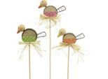Set Di Tappi Per Uccelli, Uccello Decorativo In Legno, Decorazione Primaverile Colorata, Tappo Da Giardino 8 Cm, 12 Pezzi