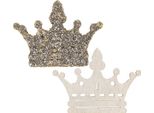 Decorazione Natalizia Corona Legno Glitter 72 Pezzi Decorazione Sprinkle B4Cm