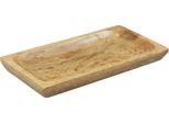Vassoio In Legno Rettangolare Con Decorazione In Legno Di Mango 25X13Cm