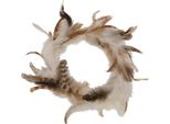 Decorazione Corona Di Piume Ø15Cm Piume Naturali - Decorazione Pasquale, Decorazione Primaverile, Decorazione Da Tavola In Colori Naturali - Set Di 4, 4 Pezzi