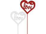 Fiore Spina Cuore Rosso Bianco Legno Decorativo Spina Amore 7Cm 12Pcs San Valentino Festa Della Mamma