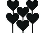 Romantici Spilli Decorativi A Cuore In Legno Per Composizioni Floreali, 6 Pezzi