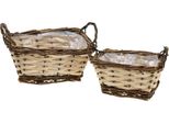 Set Di Cestini Per Piante Cestino Decorativo Natura Quadrato 21×16 Cm Set Di 2