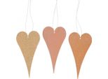 Appeso Decorazione Cuori Finestra Decorazione Murale Matrimonio San Valentino Arancio-Giallo 10Cm 6Pcs