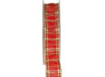 Nastro Decorativo Scozzese Nastro Regalo Rosso Verde Oro 25Mm 20M Decorazione Tavola Di Natale