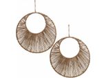 Anello Decorativo Boho In Metallo Con Nastro Di Iuta Per Decorazioni Creative Da Parete E Matrimoni, 2 Pezzi